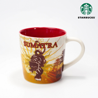 แก้ว Starbucks ของแท้ มือสอง Sumatra Tiger  Asia Pacific 2010 Coffee Ceramic Mug ขนาด 10 Oz