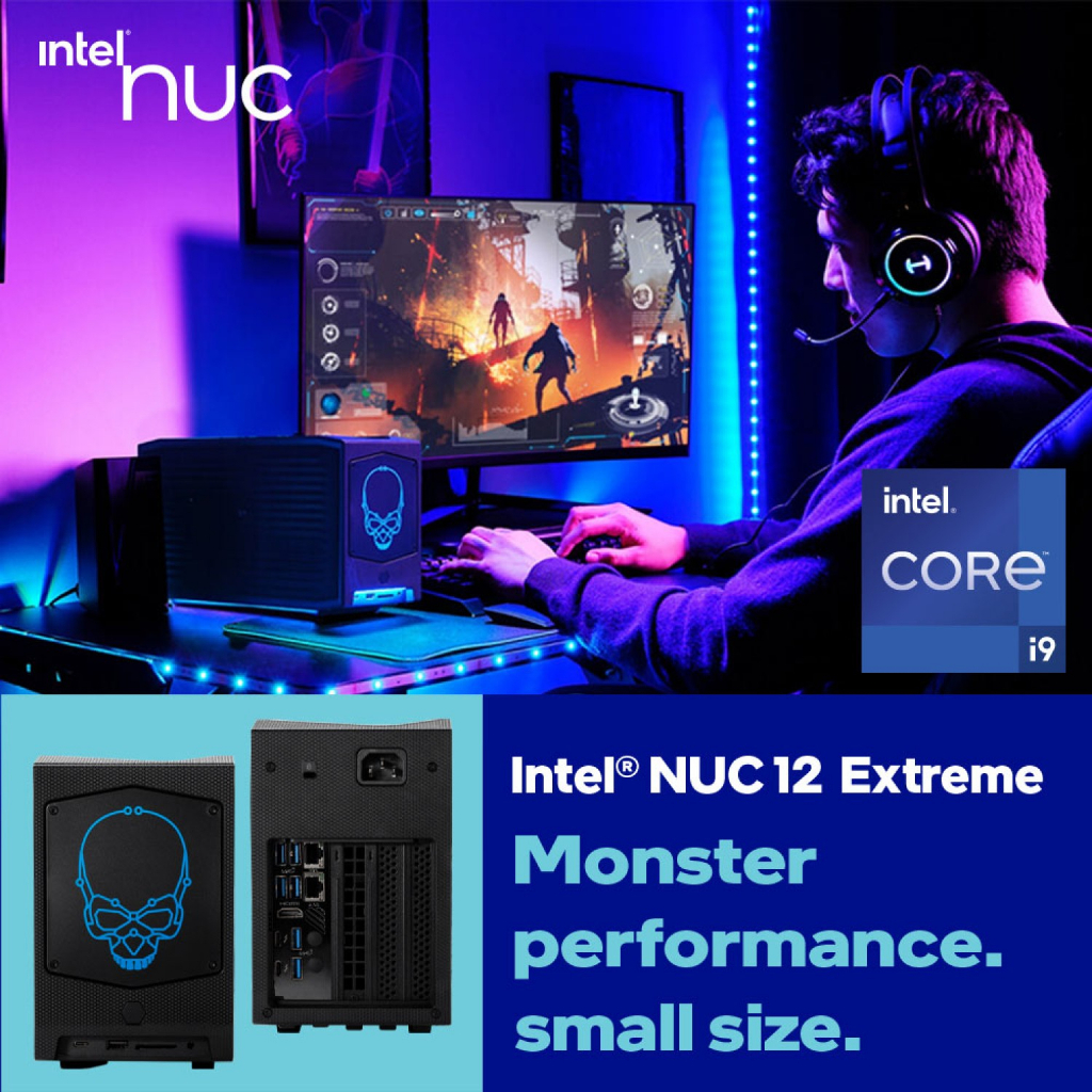 INTEL DRAGON CANYON NUC 12 Extreme Kit - NUC12DCMi9 Intel 12th Gen i9-12900 16 Cores, 24 Threads, Wi