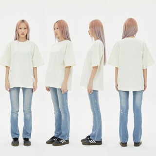 OV05 *NEW*  cream   เสื้อยืดสีครีม Cotton20 Oversize