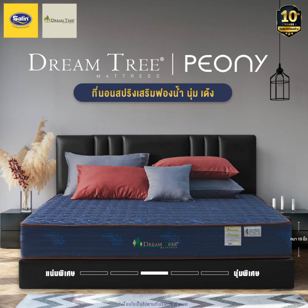 Dream Tree ที่นอนสปริงเสริมฟองน้ำ  หนา 9 นิ้ว รุ่น Peony