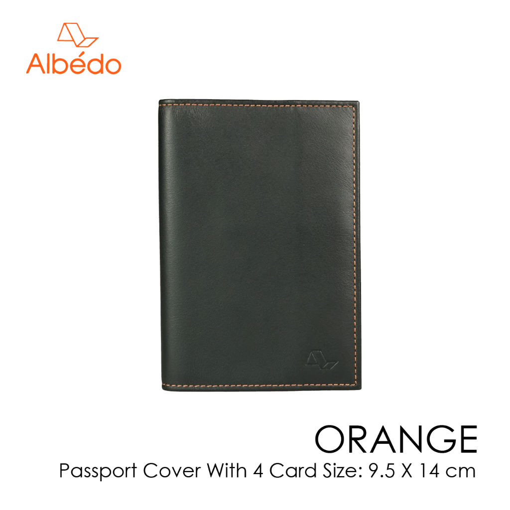 [Albedo] ORANGE PASSPORT COVER WITH 4 CARD กระเป๋าใส่พาสปอร์ต/ที่ใส่พาสปอร์ต/กระเป๋าใส่บัตร รุ่น ORANGE - OR04499