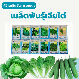 เมล็ดพันธุ์ผักเจียไต๋ กวางตุ้งดอกฮ่องกง มะระจีน ผักกาดขาวปลีพันธุ์เบา กระเพรา มะเขือยาว กวางตุ้งดอกต้นขาว