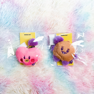 พร้อมส่ง | พวงกุญแจ BT21 BABY Flat Fur Purple Heart Edition 💜 ของสะสมบังทัน การ์ดแทฮยอง การ์ดยุนกิ