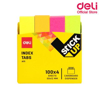 Deli A11102 Sticky Note กระดาษโน๊ต โพสต์อิทโน๊ต 4 สี (แพ็ค 1 ชิ้น) กระดาษโน๊ต อินเด็กซ์ อุปกรณ์สำนักงาน เครื่องเขียน โพสท์อิท กระดาษกาว กระดาษโพสท์อิท