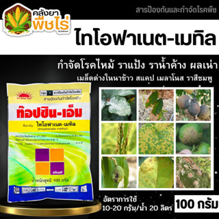 🌽 ท็อปซิน-เอ็ม (ไทโอฟาเนต-เมทิล) 100กรัม ป้องกันโรคพืชได้หลากหลาย