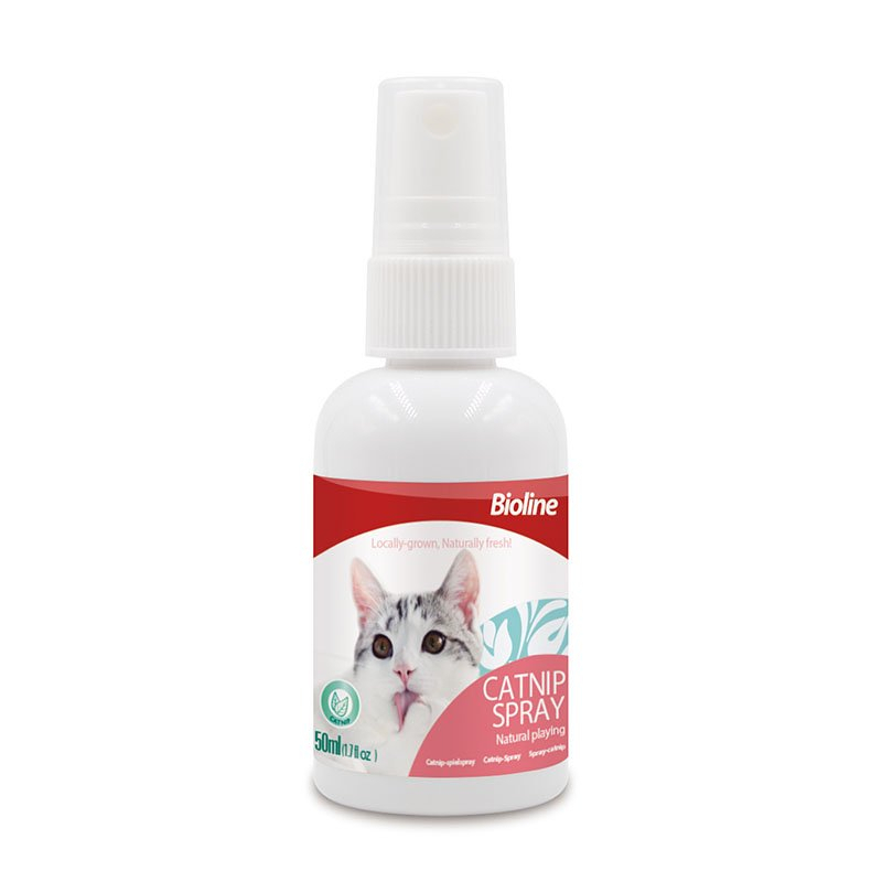 Biolineแคทนิปสเปรย์ครายเครียด สำหรับแมว ขนาด50ml
