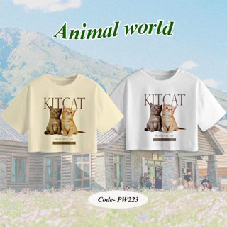 เสื้อครอปลายAnimal💗ใส่ได้ทั้งวัยรุ่น เด็กโต ผู้ใหญ่ 🐕🐈