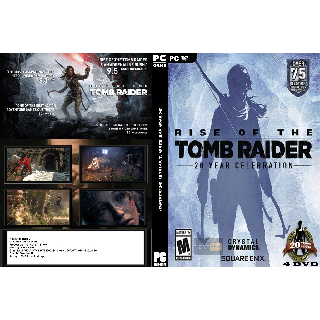 แผ่นเกมส์ PC Rise of the Tomb Raider (4DVD)