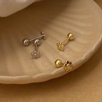 Suwann.na ต่างหู ต่างหูเงินแท้ จิว จิวเงินแท้ จิวดอกไม้ เงิน, ทอง