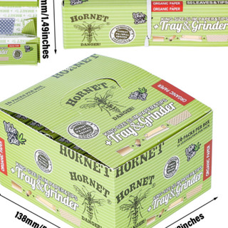 🇺🇸HoRNET Danger Rolling Paper(fullset)กระดาษพร้อมตลับครบชุดมาพร้อมถาดและแท่นบด+Filterผลิตจากธรรมชาติ100%