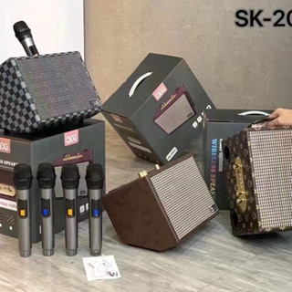 SK-2035 แถมไมล์ลอย2ตัว ลำโพงบลูทูธ พร้อมอินเทอร์เฟซไมโครโฟน รองรับไมโครโฟน กีตาร์และเครื่องดนตรีอื่นๆ