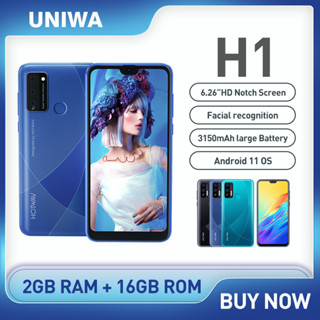 HOTWAV H1 Smartphone 6.26 Inch HD Large Screen 2GB RAM 16GB ROM 3150mAh Battery Mobile Phone 8MP Camera Fingerprint Unlo