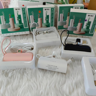 Powerbank 5000mAh แบบ2in1 มี2หัวชาร์จ ชาร์จเร็ว ชาร์จไว พร้อมส่งครับ