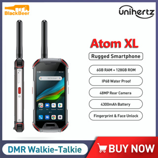 Unihertz Atom XL IP68 Rugged Waterproof Cellphones 6GB 128GB Android 10 Mobile Phone DMR Walkie-Talkie Smartphone 4300mA