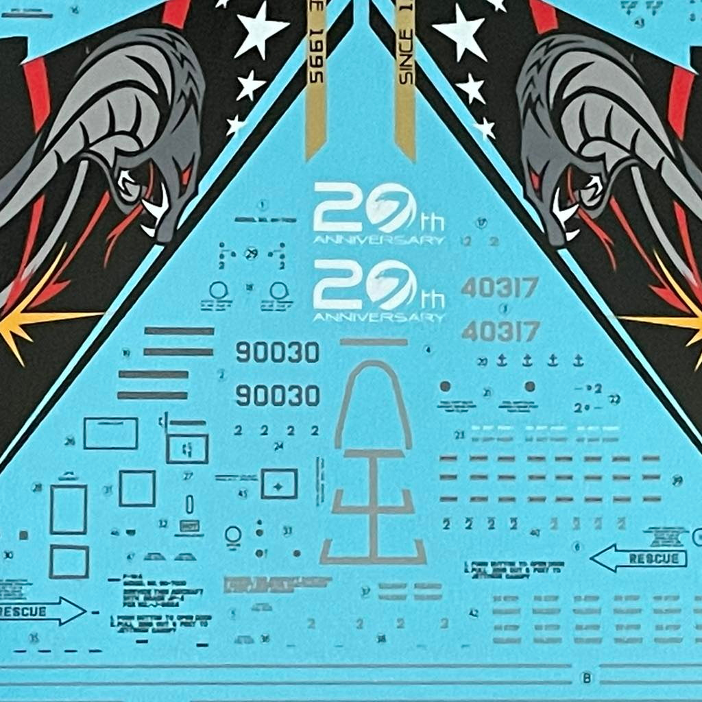 รูปลอกน้ำ DECAL VEHA สเกล 1/32 F-16 A/B eMLU 403 SQN 20th Anniversary RTAF COBRA BVR