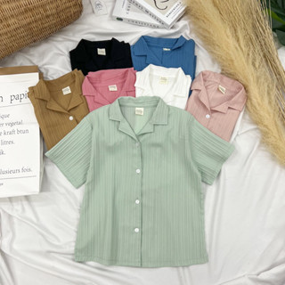 𝟵.𝟵 𝙎𝙐𝙋𝙀𝙍 𝙎𝘼𝙇𝙀 ZVA1D Basic shirt  เสื้อเชิ้ตรุ่นเบสิค ผ้าหนานุ่ม