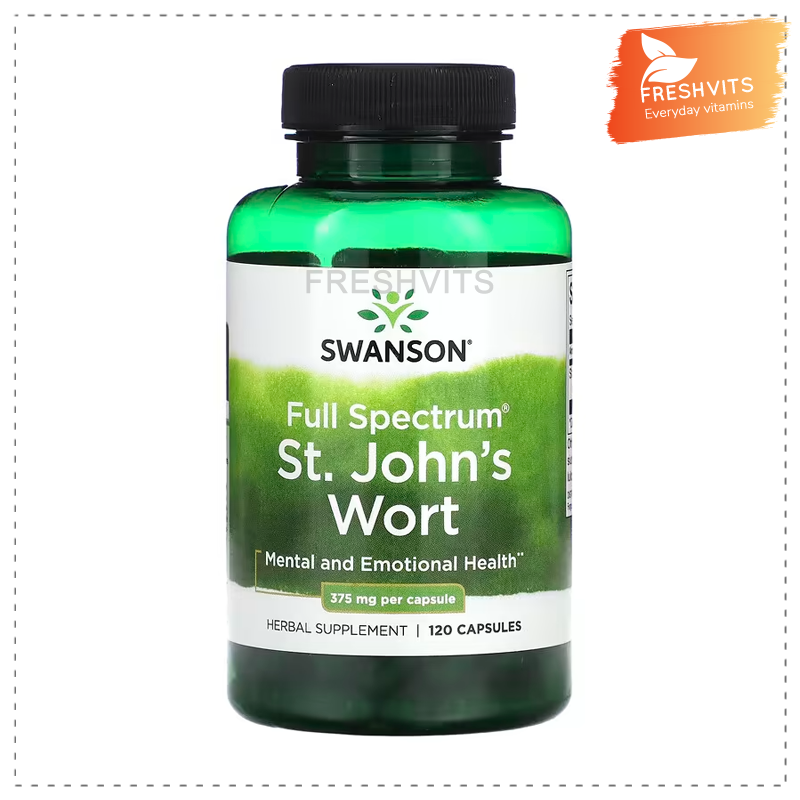 SWANSON,Full Spectrum St. John's Wort, 375 mg, 120 Capsules