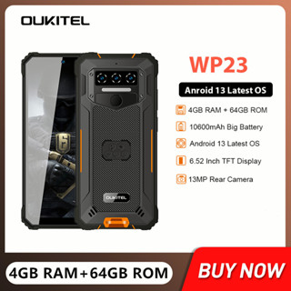 Oukitel สมาร์ทโฟน Wp23 10600Mah Android 13 4Gb 64Gb 13Mp หน้าจอ Hd 6.52 นิ้ว 4G Nfc