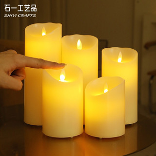 เทียน led candles 5ขนาด เทียนใส่ถ่าน เทียนปลอม เทียนประดับ เทียนตกแต่ง เทียนสร้างบรรยากาศ No.3490MKK-3494MKK