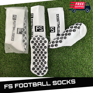 [พร้อมส่ง] ถุงเท้ากันลื่น FS Football socks ที่นักฟุตบอลมืออาชีพเลือกใช้ (ครึ่งแข้ง)