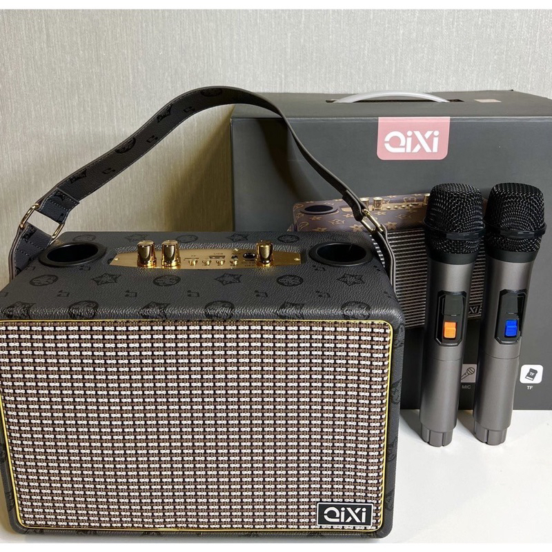 SK-2036/A108w แถมไมล์ลอย2ตัว ลำโพงบลูทูธ รองรับไมโครโฟนกีตาร์และเครื่องดนตรีอื่น ลำโพงRetro