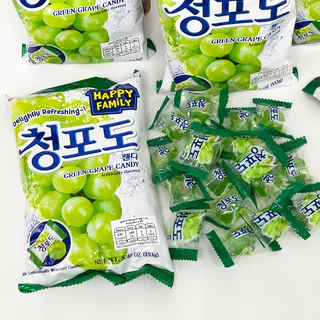 ลูกอมเกาหลี LOTTE Greape Candy 153g ลูกอมรสองุ่น 청포도 캔디 ลูกอมรสองุ่นเขียว