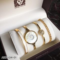 นาฬิกาข้อมือผู้หญิง Anne Klein AK01 Womens Set นาฬิกา พร้อมกล่อง หรูหรา ดูแพง พร้อมส่ง