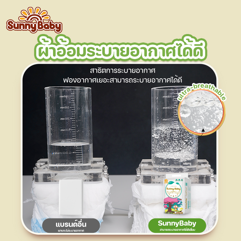 [ยกลัง] Sunny Baby Luxury Pants S-XXL (x4แพ็ค) แพมเพิสเด็กแรกเกิด ผ้าอ้อมแบบกางเกง ซึมซับได้มากกว่า - รูปที่ 4