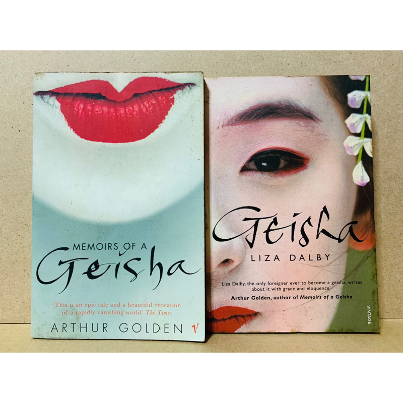 หนังสือมือสอง “Memoirs of Geisha - Arthur Golden” และ “Geisha - Liza Dalby” (เรื่องราวเกอิชาจากมุมมอ