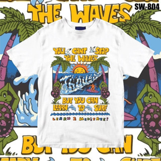 The waves เสื้อไปทะเลคอกลมสดใส