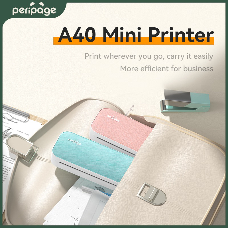 มาใหม่ สีใหม่ พร้อมส่ง ใหม่ล่าสุด!! Peripage A4 Mini Printer เครื่องปริ้นพกพา ภาษาไทย เครื่องปริ้นเอกสารแบบความร้อน