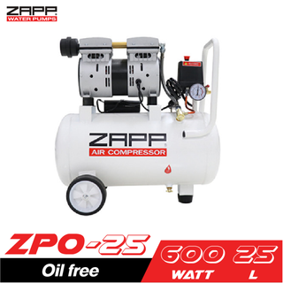 ZAPP ZPO-25 ปั๊มลม Oil free 1HP ขนาด 25 ลิตร