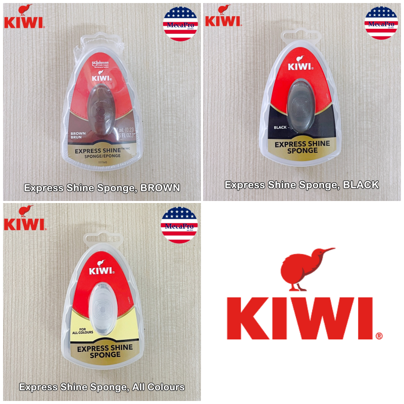 KIWI® Express Shine Sponge กีวี่ ฟองน้ำขัดรองเท้า ขัดเงารองเท้าหนัง ขัดเคลือบเงารองเท้า Shoe Shine P