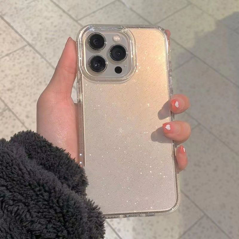 เคสมือถือ กากเพชร เคสโทรศัพท์ ลายกริตเตอร์ แบบใส กันกระแทก สําหรับ iPhone 14 16 pro max 13 12 11 15 Promax 7 plus 16plus