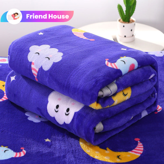 Friend house ผ้าห่มฟลีซลายน่ารักแบบใหม่ หนานุ่ม ห่มสบาย