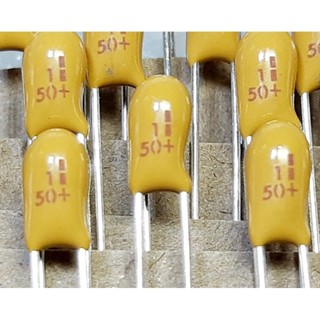 C Tantalum 1uf 50v capacitor ตัวเก็บประจุ ชนิด แทนทาลัม คาปาซิเตอร์