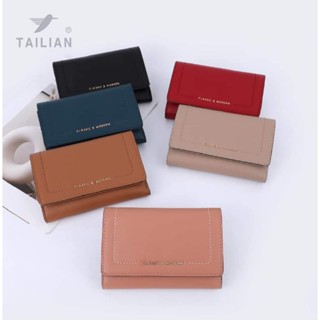 กระเป๋าสตางค์ใบกลาง 3 พับ(แบบบาง) หนังนุ่ม นิ่ม แบรนด์ Tailian (ไต๋เลียน) T6223-006