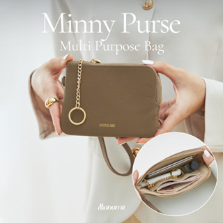 MINNY PURSE กระเป๋าซิป เก็บกุญแจ ใส่เหรียญ หนังวัวแท้ leather bag