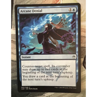 การ์ด MTG Arcane Denial Blue Magic the gathering EDH รุ่น Master 25 สภาพ Nm