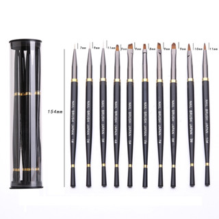 ปากกาเพ้นท์เล็บ แปรงแต่งสีเล็บ แปรงแต่งเล็บญี่ปุ่น Japanbrush 1 กระปุก 10ชิ้น