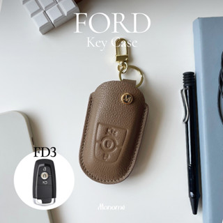 [FD3] เคสกุญแจรถ FORD แบบ3ปุ่มกด หนังวัวแท้ MONOMEBKK