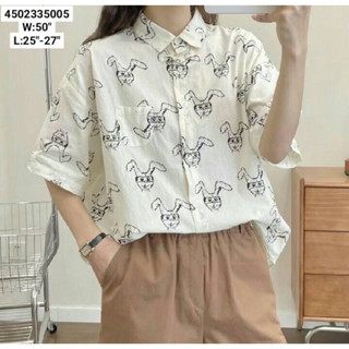 japanese cotton print shirt เสื้อเชิ้ตญี่ปุ่นพิมพ์ลายผ้าคอตตอน