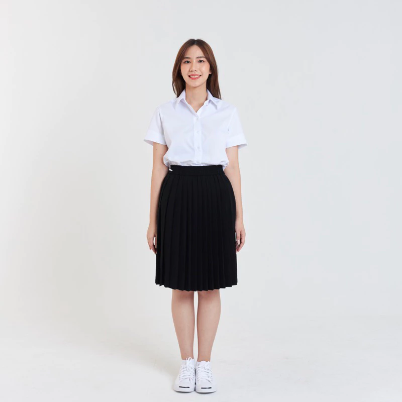 1.07 กระโปรงพลีทมีกระเป๋า Superblack | The One Concept ชุดนักศึกษา พรีเมี่ยม