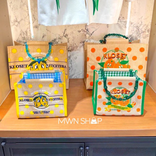 Kloset lemon orange 🍋🍊 thank you tote กระเป๋าถือ s m ของแท้ จากชอป