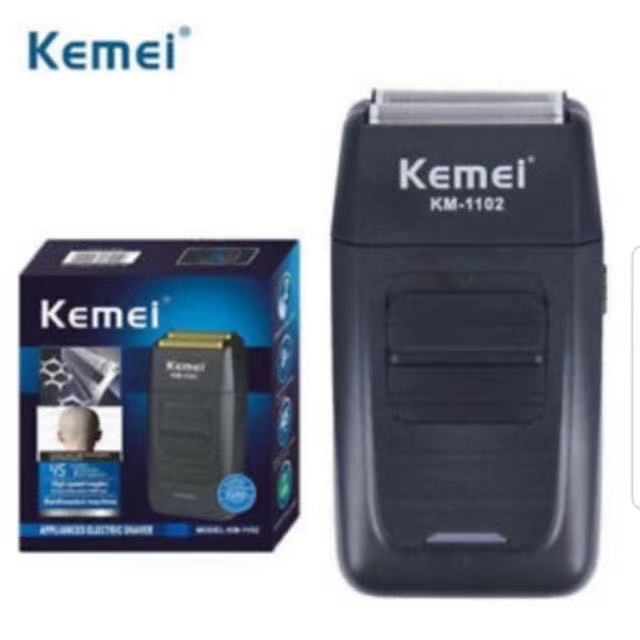 Kemei KM-1102 เครื่องโกนหนวดแบบชาร์จไฟ ระบบตัดใบมีดคู่ ที่โกนหนวดไฟฟ้าแบบชาร์จ 2 ใบมีด