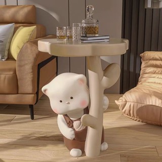 โต๊ะ​หมี​กอดดอกไม้​ โมเดล​หมี โต๊ะ​ข้าง​โซฟา​ ของตกเเต่ง​บ้าน​ TM-19