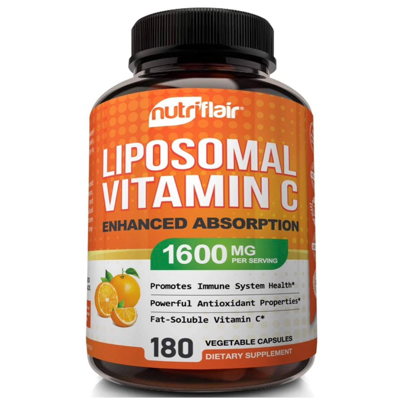 NutriFlair Liposomal Vitamin C 1600mg, 180 capsules