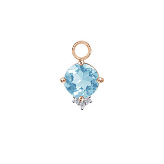 PRIMA จี้ประดับอัญมณี Sky Blue Topaz Confetti Huggie Collection (สำหรับใส่ต่างหู)