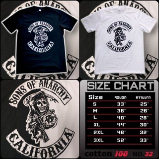 sons of anarchy เสื้อยืด cotton💯