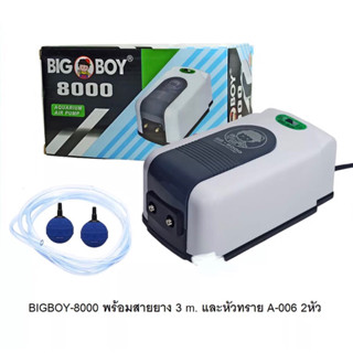 BIGBOY-8000 (ปั๊มลม 2 ทาง  ลมพร้อมสาย2m+หัวทรายA006-2หัว